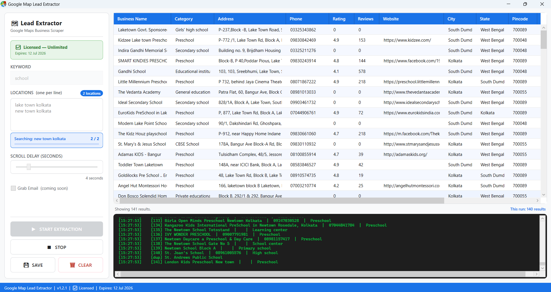 MapLead Pro - Google Map Lead Extractor Software Screenshot